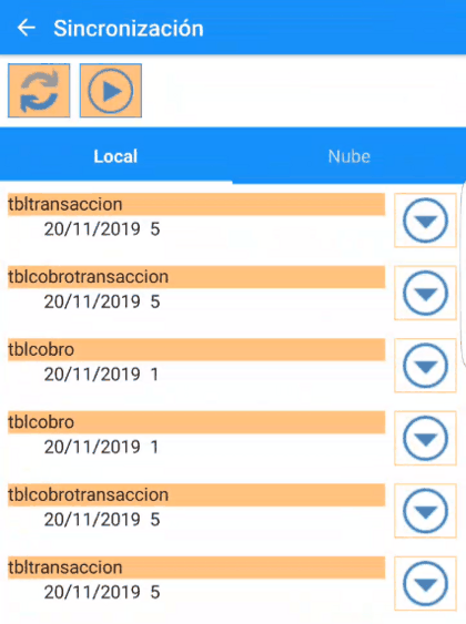 Sincronización de cobros